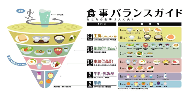 グラフ：食事バランスガイド