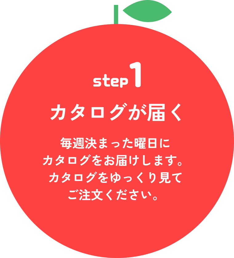 ステップ01カタログが届く