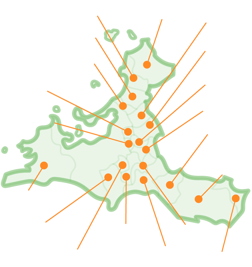 福岡エリアの地図